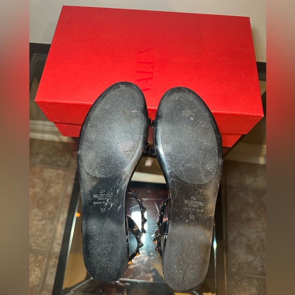 BLACK RUBBER STUDDED VALENTINO SANDALS [WOMENS SIZE 9] - Picture 11 of 11